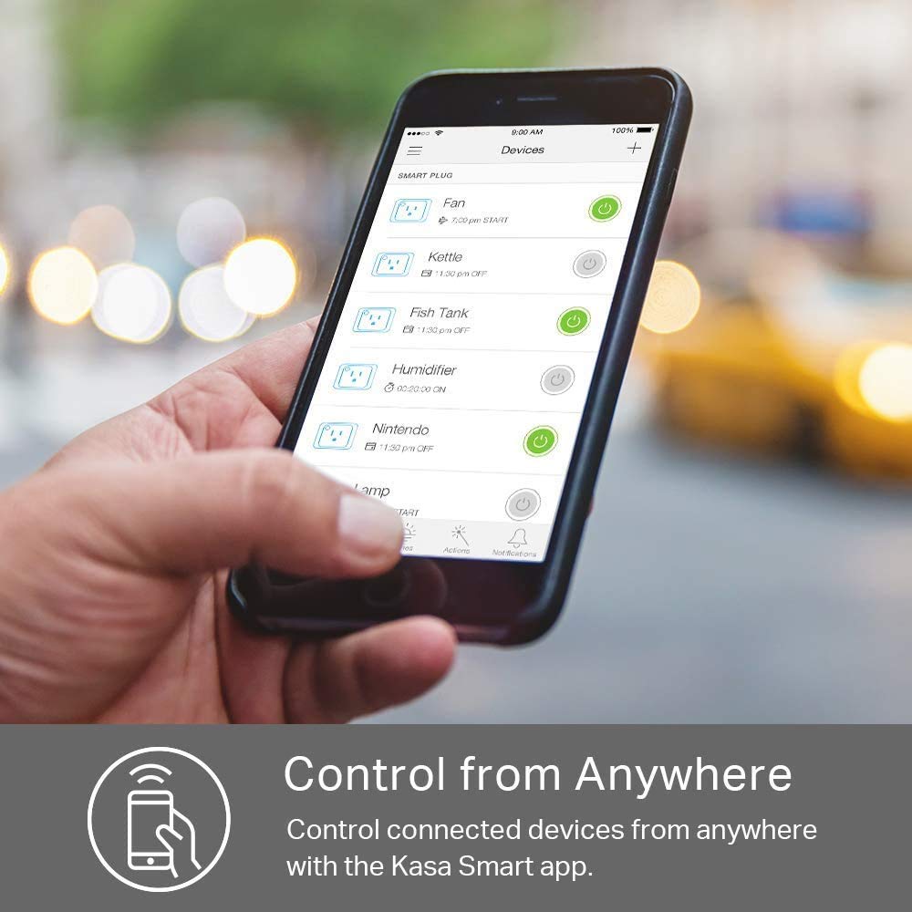 Kasa Smart Plug Power Strip HS300, Surge Protector with 6 Individually Controlled Smart Outlets and 3 USB Ports, Works with Alexa & Google Home, No Hub Required , White - View 8