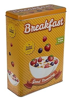 Haus und Deko Metalldose Breakfast Dose Box Müsli Cornflakes