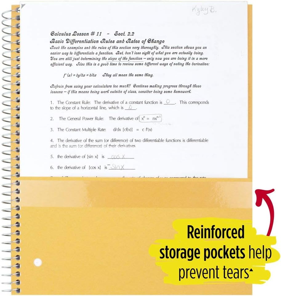Five Star Spiral College Ruled Notebook, 5 Subject, Wired Note Book with Pockets, 200 Lined Sheets, Writing Journal, Home School Supplies for College Students or K-12, 11" x 8-1/2", Black (72081) : Office Products