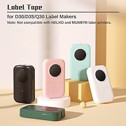MIARALA White D30 Label Tape, Label Maker