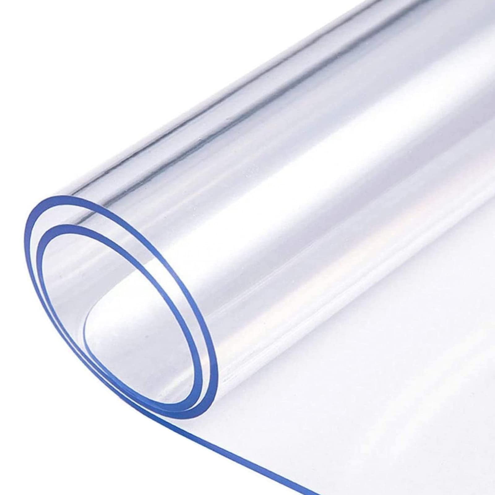 Transparent ecological PVC tablecloth, 2 mm crystal clear, table protection 100 x 200, waterproof, oil-resistant, thick PVC, environmentally friendly, non-slip, scratch-resistant, easy to clean