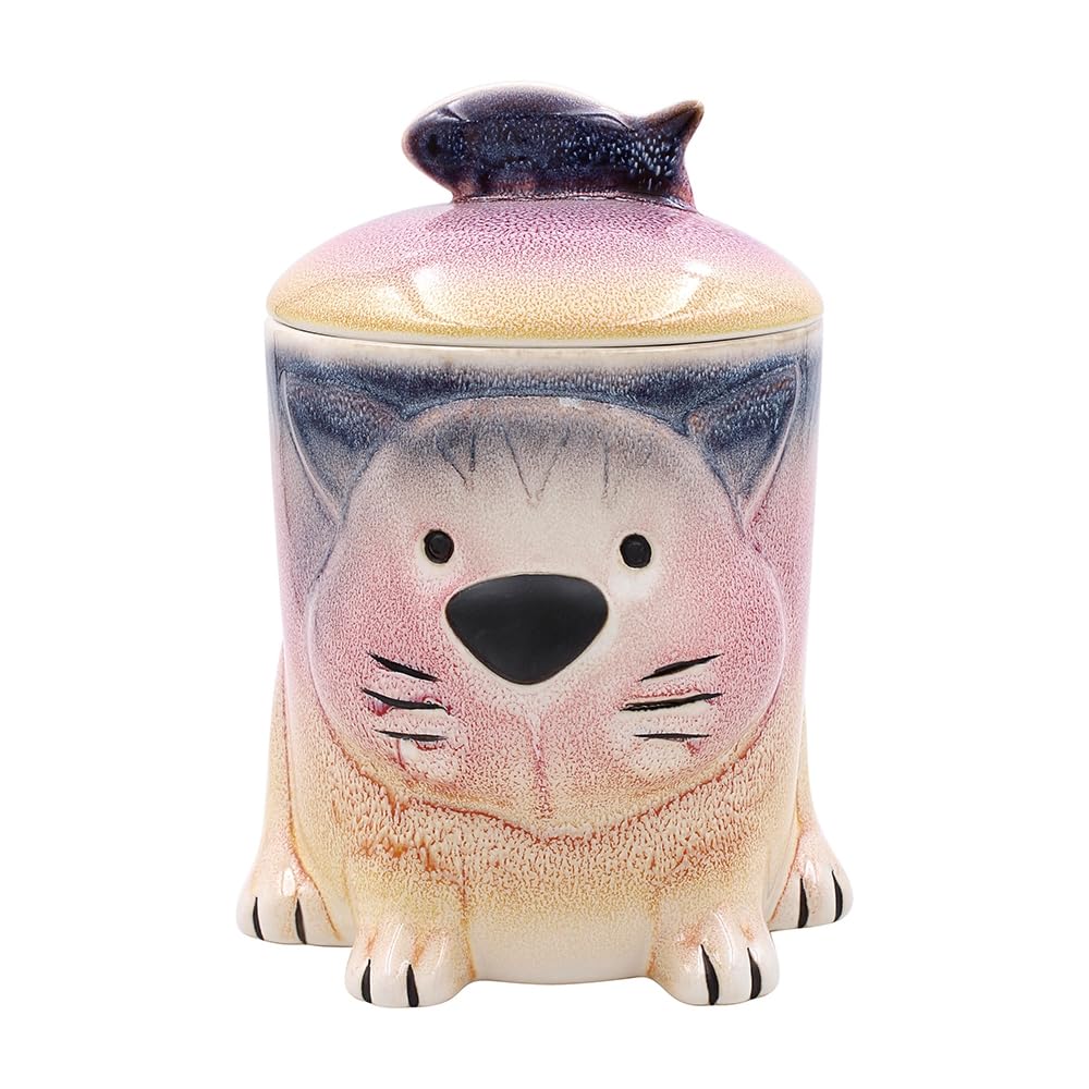 Lesser & Pavey Faithful Friends Cat Canister | Storage Jars For All Types Of Kitchen | Lovey Storage Container Jar | Storage Jars With Lids For All Type Of Foods