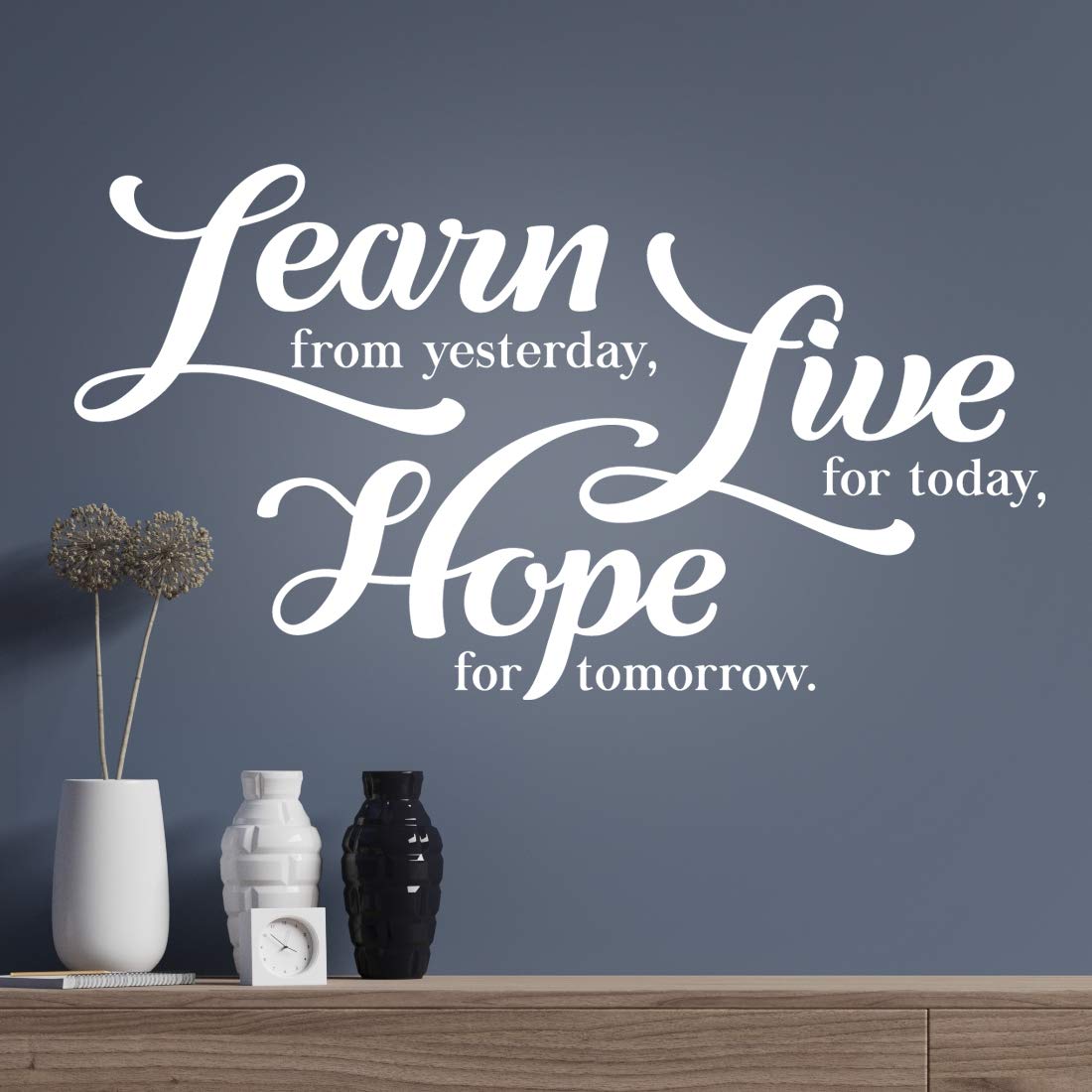 Learn Live Hope Motivational Wall Quote Art Posters Bedroom Sticker Kids Room Decoration Inspirational Quotes Positive Stickers Decal Print Poster Nursery Pictures Gym Prints Office Classroom Vinyl