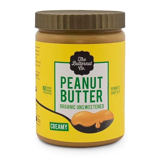 The Butternut Co. Peanut Butter Organic Unsweetened Creamy Jar,  1 kg