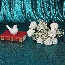 Eternal Beauty Teal Sequin Backdrop, 5x7 Ft Glitter