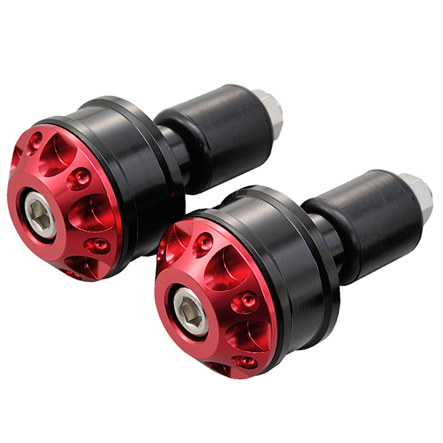 デイトナ アルミビレット バーエンド ヘビーウエイト ファインカット レッド 内径φ14-19の商品画像