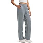 ODODOS Women's Modal Soft Classic Pants Mid Rise Pull-On Lounge Casual Work Pants with Pockets- 27" / 29" / 31" Inseam