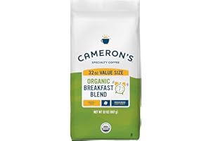 Cameron's Coffee Roasted Whole Bean Coffee, Organic Breakfast Blend, 32 Ounce