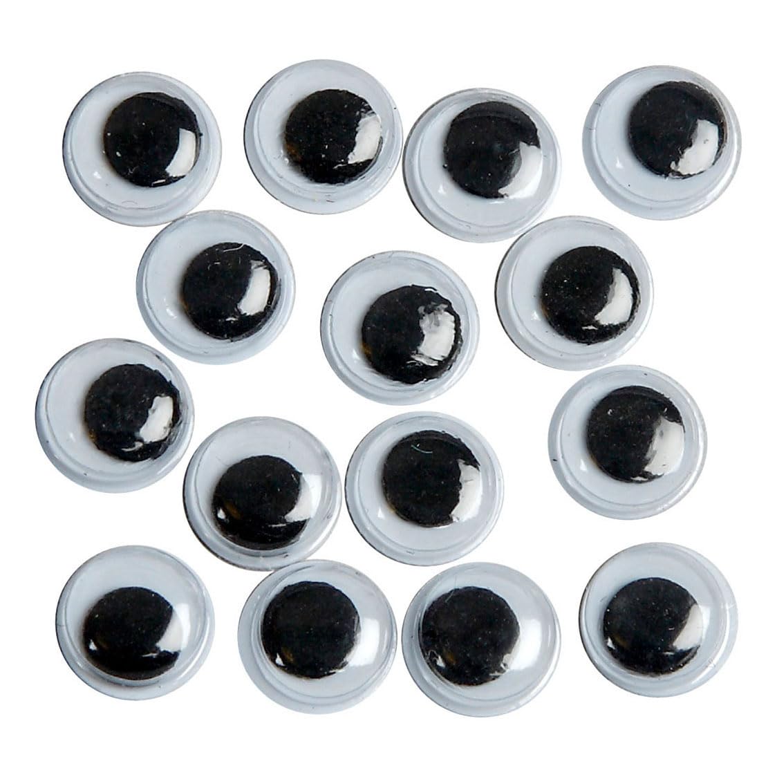 Googly Eyes, D: 8 mm, not sticky, 1000 pcs