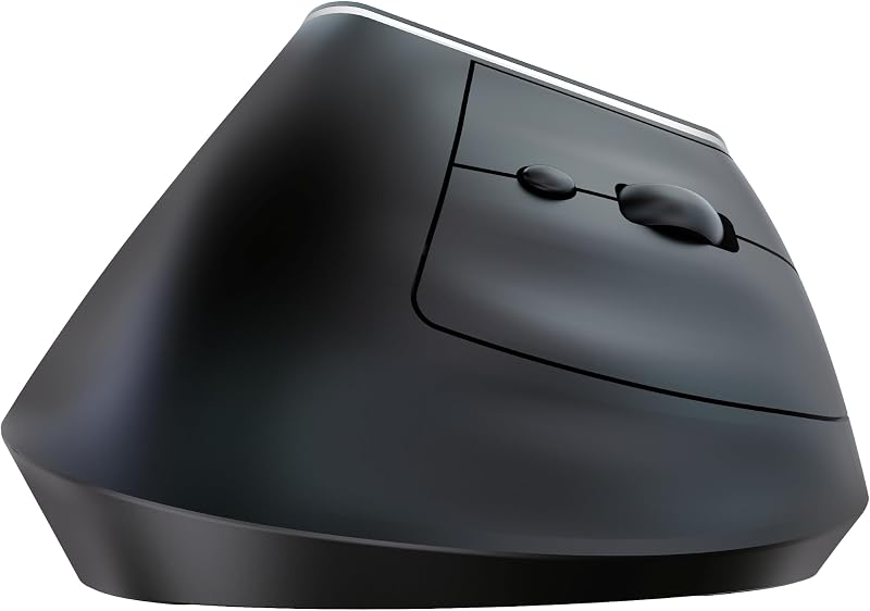 , Mouse Wireless Bluetooth, Compatto ed Ergonomico, con Doppia Connessione USB 2.4GHz, DPI Regolabili 800/1200/1600, Plug e Play, per PC e Laptop, Nero