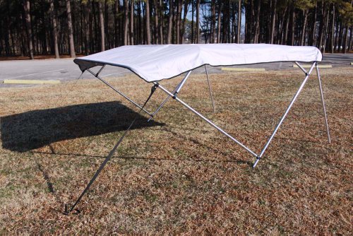 New-GreyGray-Pontoon-Deck-Boat-Vortex-4-Bow-Bimini-Top-10-Long-91-96-Wide-54-High-Complete-Kit-Frame-Canopy-and-Hardware-FAST-SHIPPING-1-TO-4-BUSINESS-DAY-DELIVERY