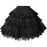Smiling Angel 3-Layered Gothic Layered Ruffled Luxury Vintage Rockabilly Petticoat Crinoline Underskirt