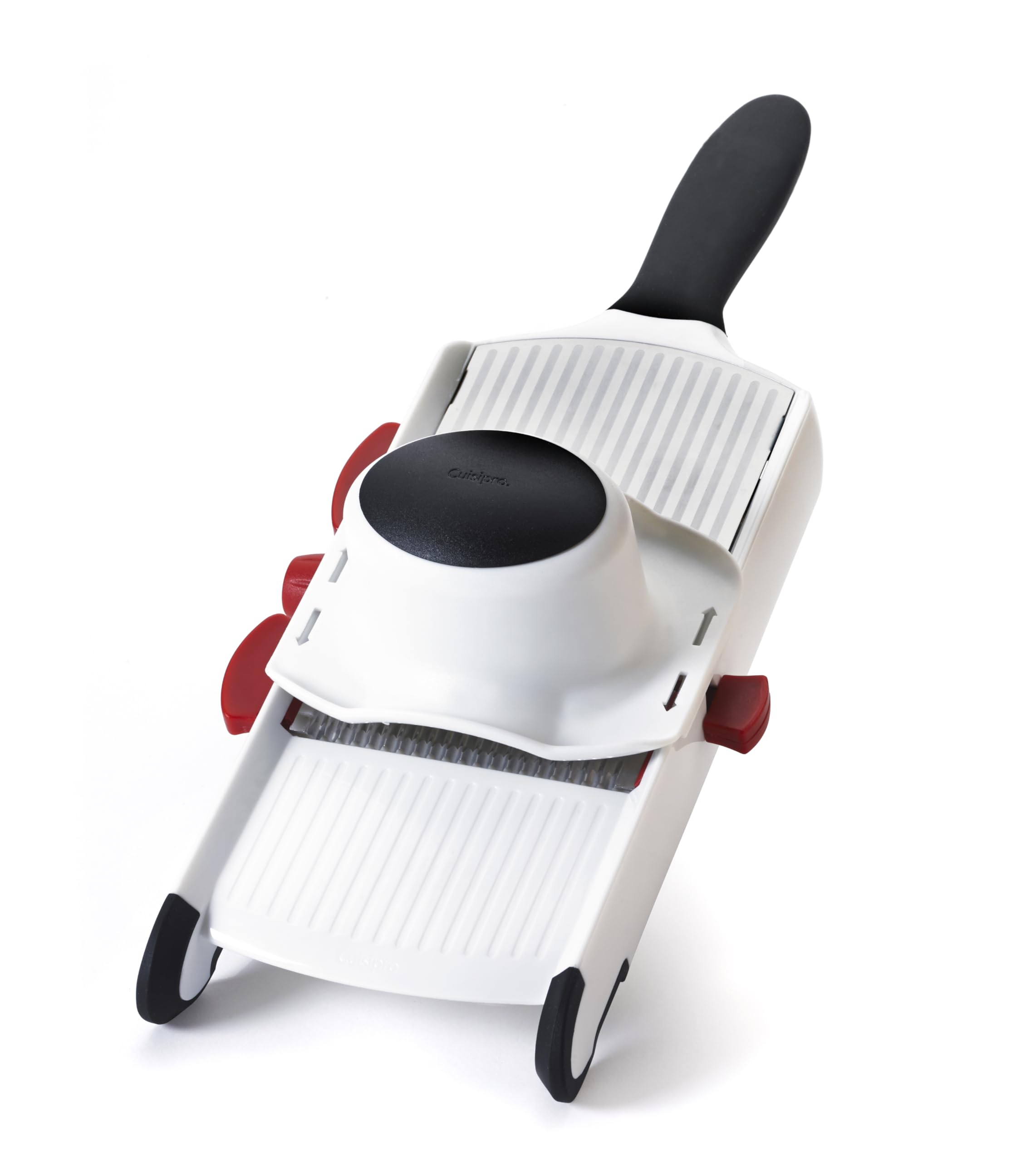 Cuisipro Handheld Mandoline with 3 Blades, 2 Thickness, Stainless Steel, Hand Guard Included, Dishwasher Safe