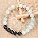 Bivei Lava Rock Stone Essential Oil Diffuser Bracelet - Natural Semi Precious Gemstone Beads Healing Crystal Bracelet(Amazonite)