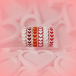 Enso Rings Hearts Accent Silicone Ring Collection