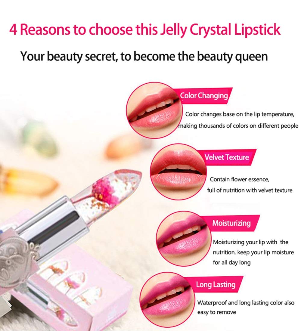 6Pcs/Set Crystal Lipstick Color Change Lip Gloss Color Changing