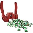 Red Bottle Capper with Hop Cone Crown Oxygen Barrier Beer Bottle Caps (144 Count)