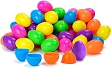 Taspire 50 Pieces 2.52 Inch Plastic Easter Eggs Fillable Durable