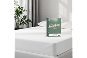 TEXAS LINEN CO. 100% Organic Cotton Percale Weave Fitted Sheet California King Size, White, 1 Deep Pocket Cal King Fitted Sheet, Fits Mattress Upto 16" Crisp and Cool Bed Linen, Luxury GOTS Certified