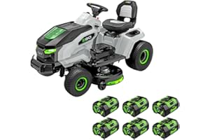 EGO POWER+ Electric Riding Lawn Mower, 42" Deck Cordless Tractor, Includes (6) 56V 6.0Ah Batteries and Charger - TR4204