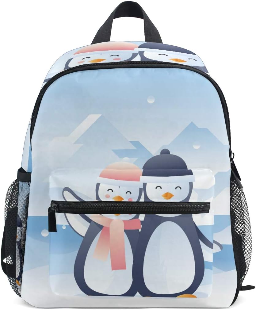 Animal Cute Penguins Love Backpack for Girl Boy Preschool School Bag