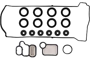Wollvon Engine Cylinder Valve Cover Gasket Set VS50614R ES73071 15815-RAA-A02 15845-PNA-003 Compatible with Honda Accord CR-V Element 2.4L Civic 2.0L Acura CSX RSX 2.0L TSX 2.4L RDX 2.3L