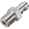 IORMAN Universal 8mm Quick-Disconnect Plug Adapter 1/8" BSPP Male Thread Paintball Fittings