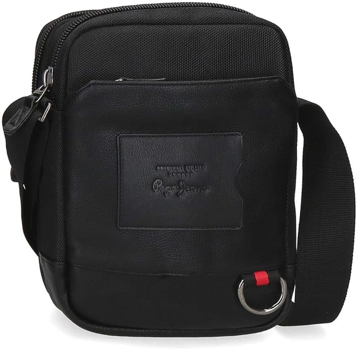 Pepe Jeans Counter Shoulder Bag Two Compartments Black 17 x 22 x 7 cm