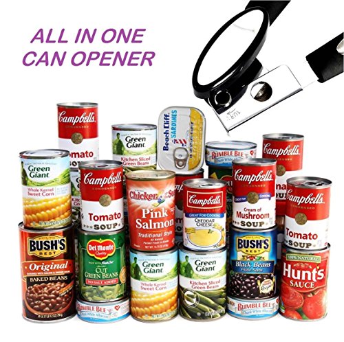 Can Opener Manual, Smooth Edge Stainless Steel Can Opener with Anti-Slip Rubber Plastic Handle for Canned Pet Food & Restaurant Chef - Thumbnail 6