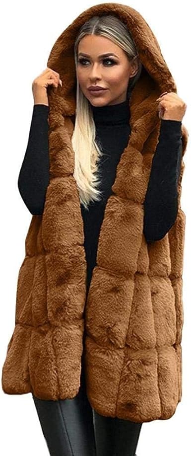 gilet sans manches fourrure