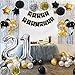 21st Birthday Decorations,21st Birthday Party Supplies Include 89Pcs Silver Number 21 Balloons Banners Hanging Swirls Paper Pompoms Pentagram Balloons Multicolored Balloons for Girls Boys Women Men