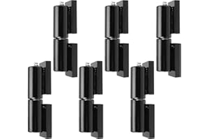 SINJEUN 3 Pair 5 Inches Gate Hinge, Heavy Duty Barrel Gate Hinge, Weld On Barrel Style Ball Bearing Door Hinge for Swing Gates, Trailer Ramp Gates, 450lbs Capacity