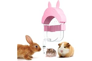 JONS NTY JONSΛNTY 350ml Hamster Water Bottle, Rabbit Guinea Pig Bunny Water Bottle for Cage, Terrarium, Habitat Decor