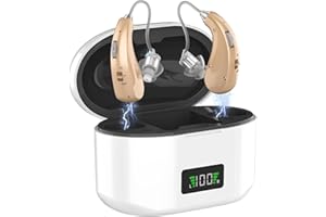 MEIMOUSE Hearing Aids, 16-Channel Digital Hearing Aids for Seniors, Rechargeable Hearing Aid for People with Hearing Loss, 4 Levels of Volume/Two Mode Noise Cancellation, Clear Sound and Easy to Use