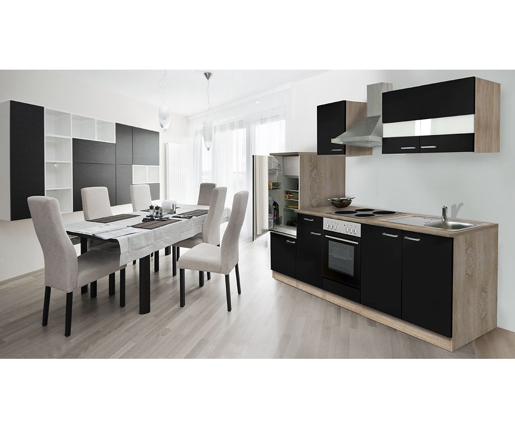 respekta Bloc de Cocina Leer Cocina vacía (270 cm Roble Sonoma ...