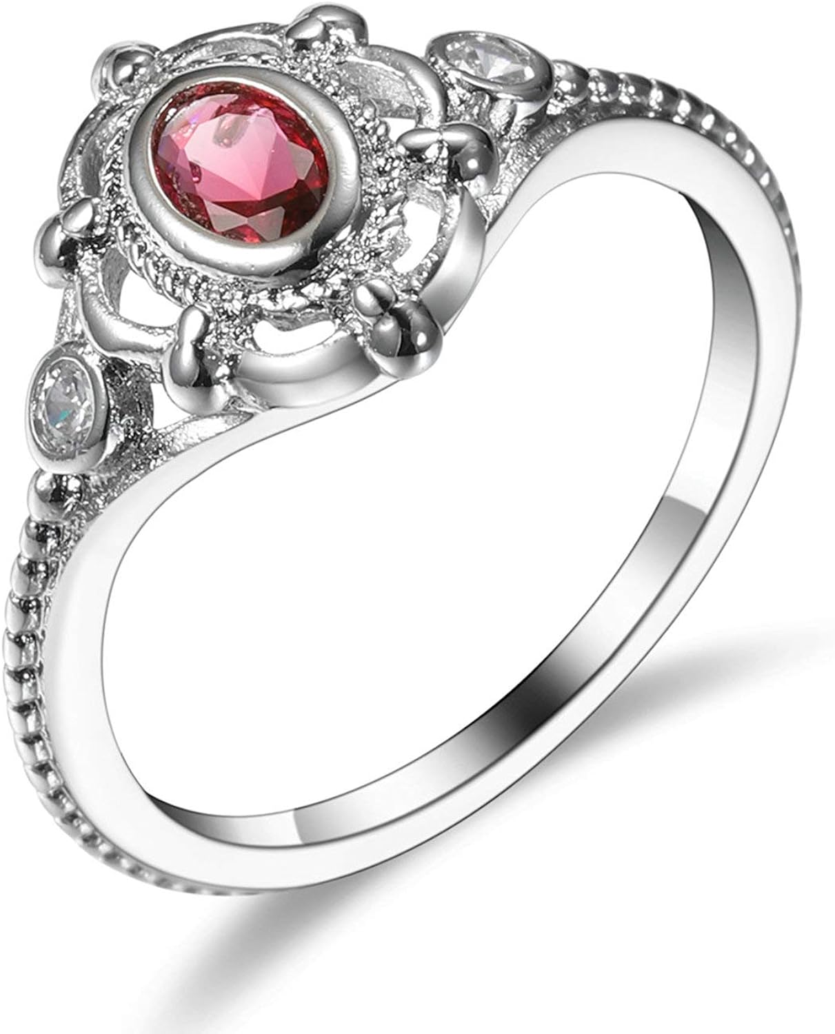 Anello Da Donna S925 In Argento Con Zaffiro Bianco, Semplice - Foto 4