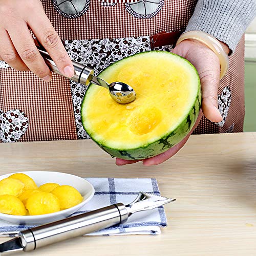 Melon Baller Scoop,Stainless Steel Fruit Decoration Carving Knife,Melon