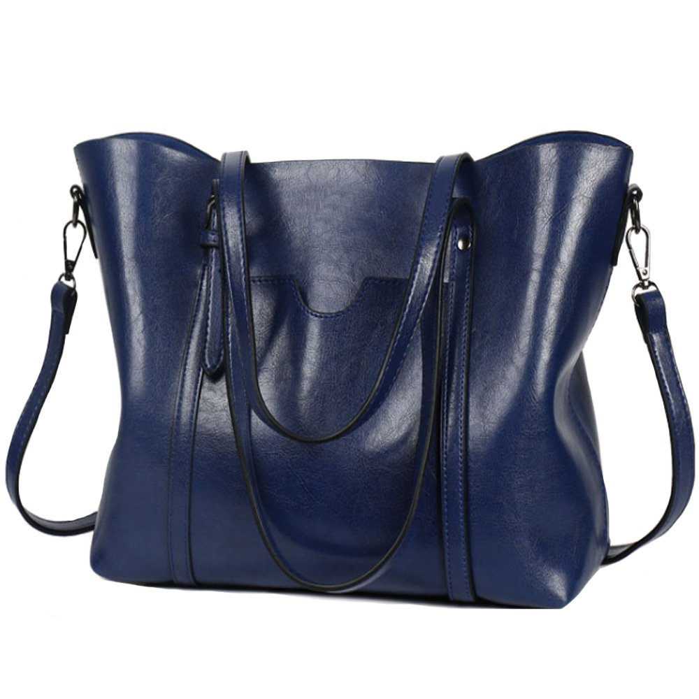 FiveloveTwo Ladies All-match Top-Handle Bags Crossbody Hobo Shoulder Satchel Tote Bags Shopper Clutch Handbags Purse for Women Dark Blue(Size: 7)