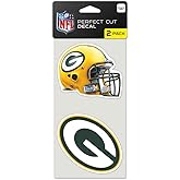 NFL Green Bay Packers 47568011 Perfect Cut Decal (Set of 2), 4" x 4"