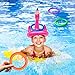 PTFNY 3 Pack Inflatable Flamingo Ring Toss Game with Rings Swimming Pool Beach Party Games for Summer Hawaiian Luau Birthday Carnival Floating Pool Games Party Supplies (3 Flamingo and 12 Rings)