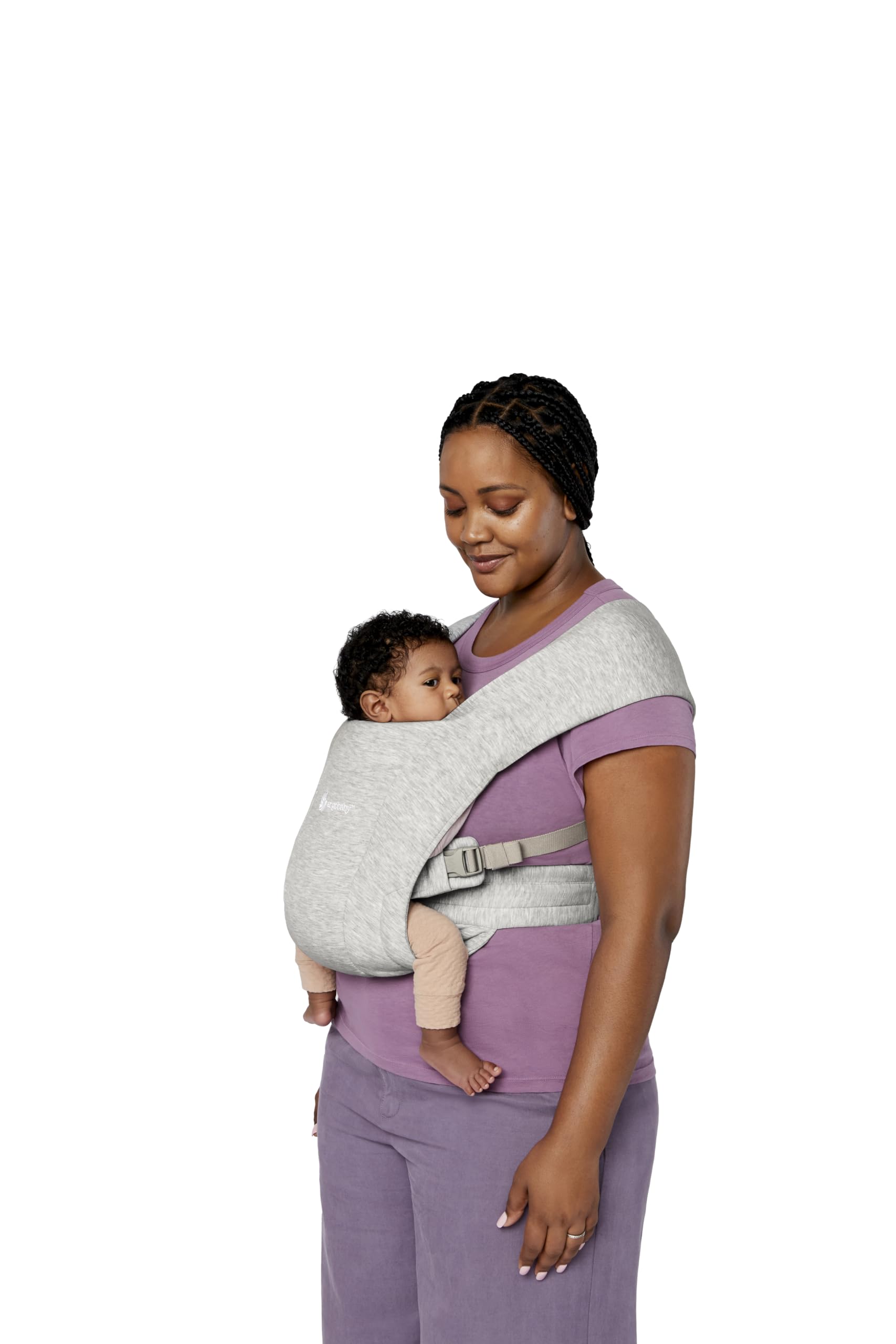 Ergobaby Embrace Baby Carrier for Newborns from Birth with Head Support, Extra Soft and Ergonomic, Soft Grey