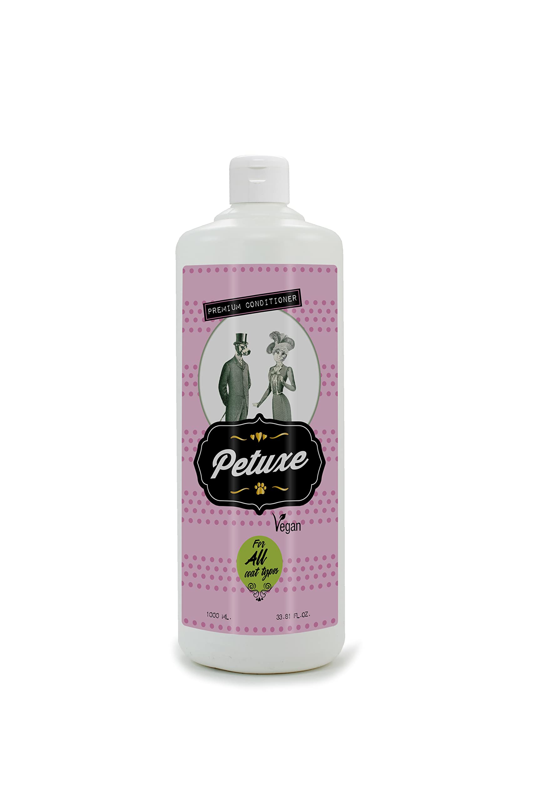 Petuxe Double Phase Conditioner for Pets, Vegan Conditioner for Dogs and Cats. All Breeds, All Hair Types, Hydration and Shine, Facilitates Detangling and Drying - 1000 ml