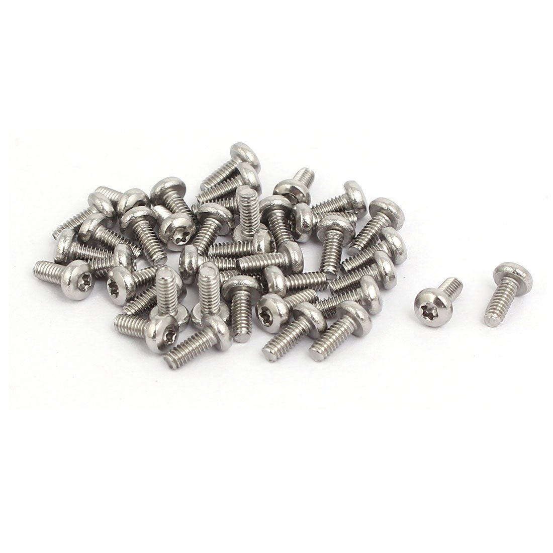 Sourcingmap M2 x 5mm 304 Stainless Steel Torx Pan Head Screws Bolts Fasteners 40pcs