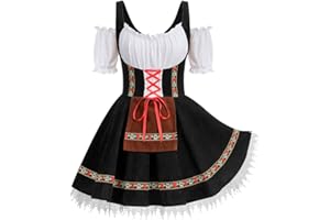 TOONRAIN Oktoberfest Costumes Women Authentic German Dirndl Dress Bavarian Style Beer Outfit