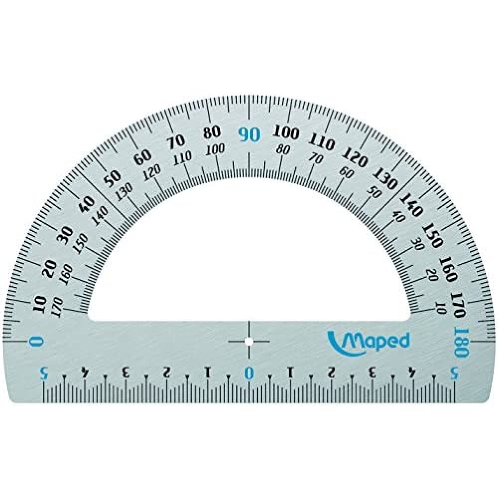Maped 129200 protractor - protractors (Aluminium, Aluminium)