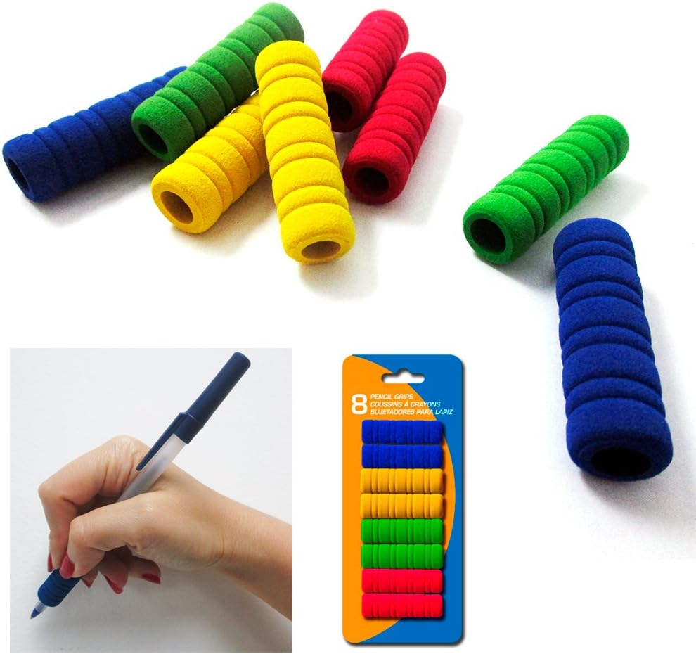 Amazon Com 8pk Groovy Foam Pencil Grips Pen Comfort Soft Sponge