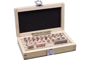 JOJOCY Metric Gage Block Set, 32 Pcs High Accuracy Steel Gauge Measuring Block Set Testing Gage Block Gage Measurement Caliper Tool Set for Calibrating Other Accuracy of Gauge