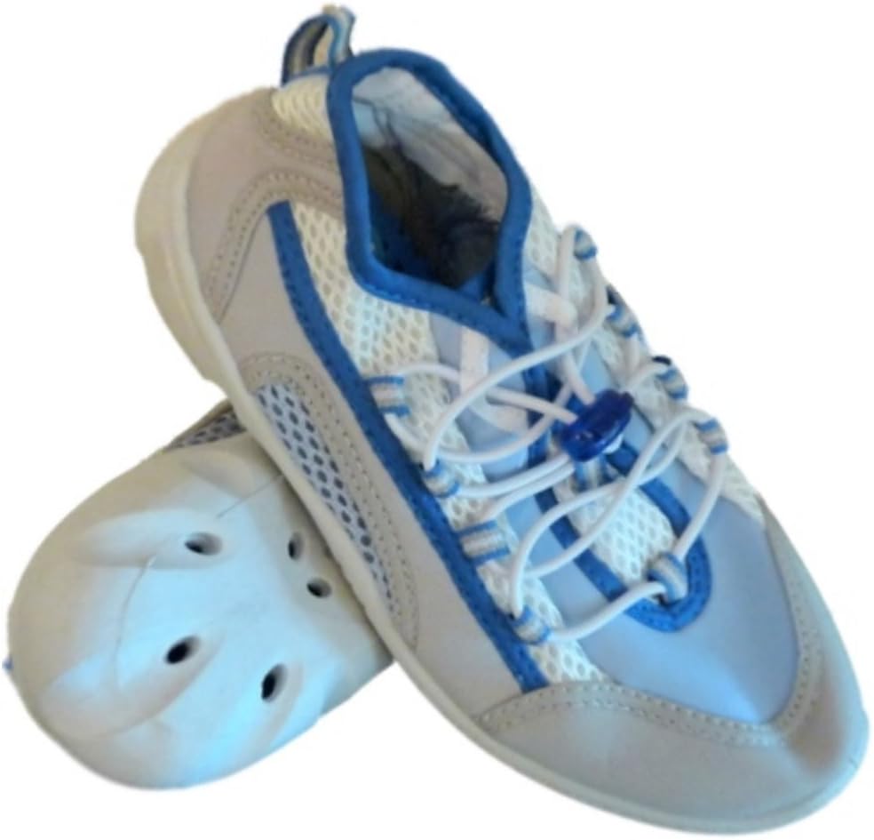 Sand N Sun Girls Gray & Blue Aqua Socks Water Shoes Beach