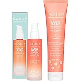 Pacifica Beauty Glow Baby VitaGlow Face Lotion and Brightening Face Wash Set, Skincare, Vitamin C and E, AHA, Exfoliator, Cleanser, Hydrating, Moisturizer, Vegan, 1.7 fl oz and 5 fl oz (Set of 2)