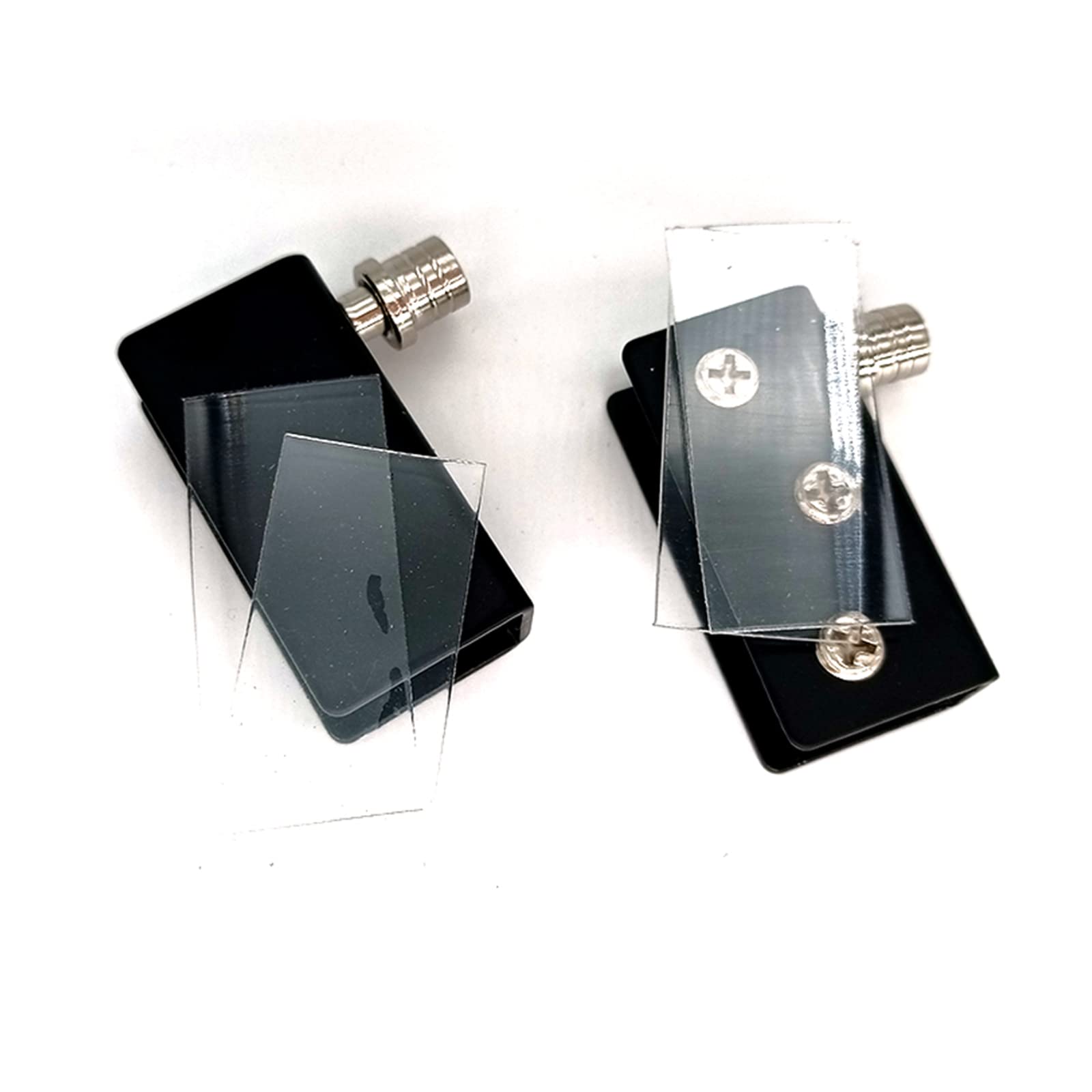 WENTING Glass Door hingescabinet Glass Doors with a Thickness of 5-8 mm and a Maximum Surface Size of 120 * 50 cm (Black，1 Pair)